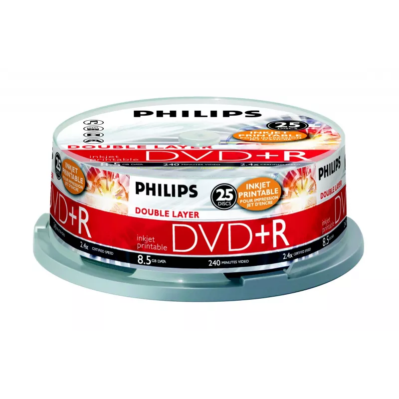 Philips DVD+R DR8I2B25F/00, 25 vnt., 8,5 GB