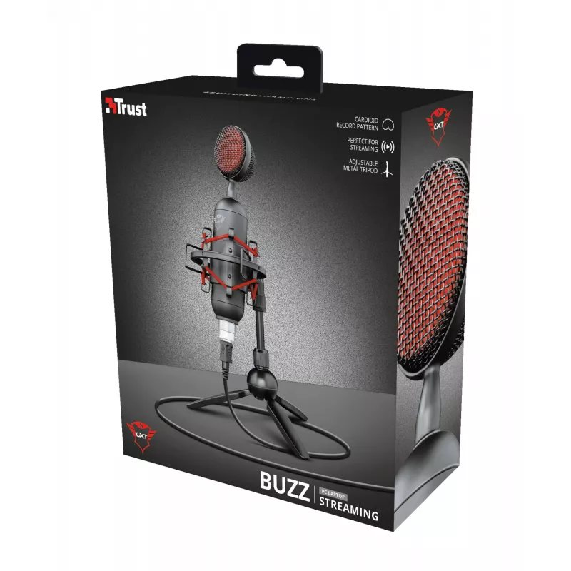 Trust GXT 244 Buzz Juoda, Red PC mikrofonas