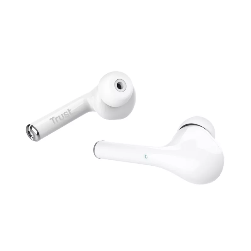 Trust Nika ausinės True Wireless Stereo (TWS) į ausis įdedamos skambučiams / muzikai Bluetooth baltos