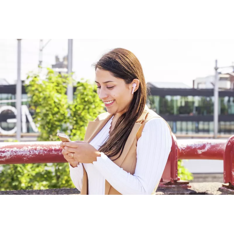 Trust Nika ausinės True Wireless Stereo (TWS) į ausis įdedamos skambučiams / muzikai Bluetooth baltos