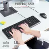 Trust Primo klaviatūra su pele, universali, USB, AZERTY, belgiška, juoda