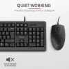 Trust Primo klaviatūra su pele, universali, USB, AZERTY, belgiška, juoda