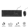 Trust Primo klaviatūra su pele, universali, USB, AZERTY, belgiška, juoda