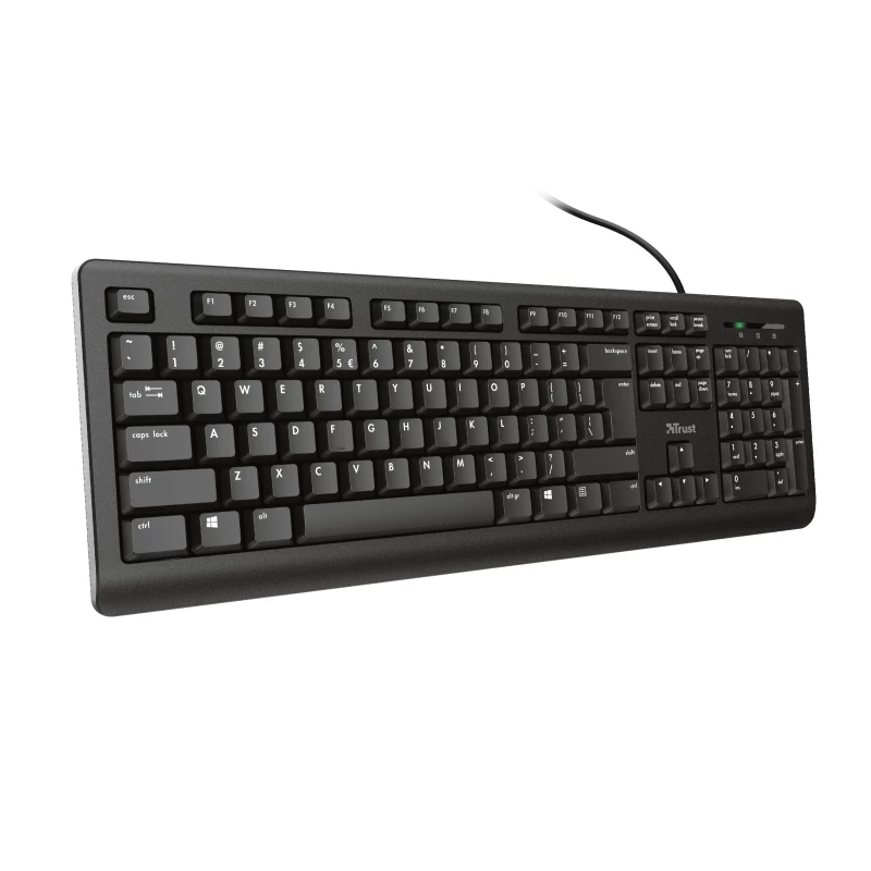 Trust Primo klaviatūra universali USB AZERTY belgiška juoda