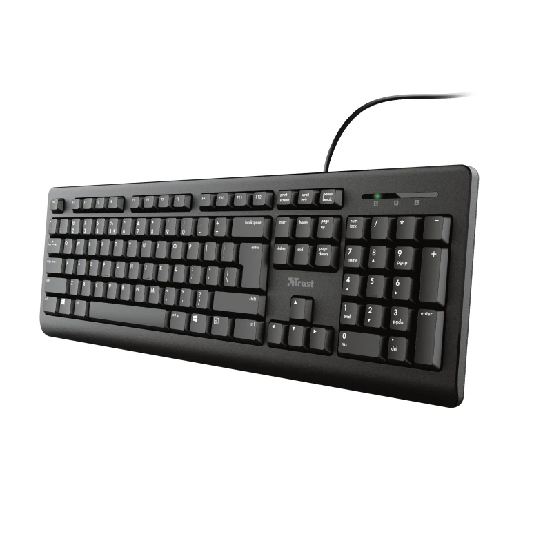 Trust Primo klaviatūra universali USB AZERTY belgiška juoda