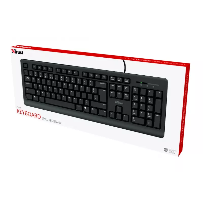 Trust Primo klaviatūra universali USB AZERTY belgiška juoda