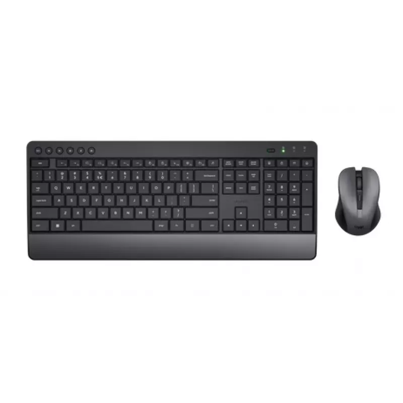 Trust TKM-450 Comfort belaidis klaviatūros ir pelės rinkinys, pilno dydžio (100 %), belaidis, RF Wireless, QWERTY, juoda, pelė įeina