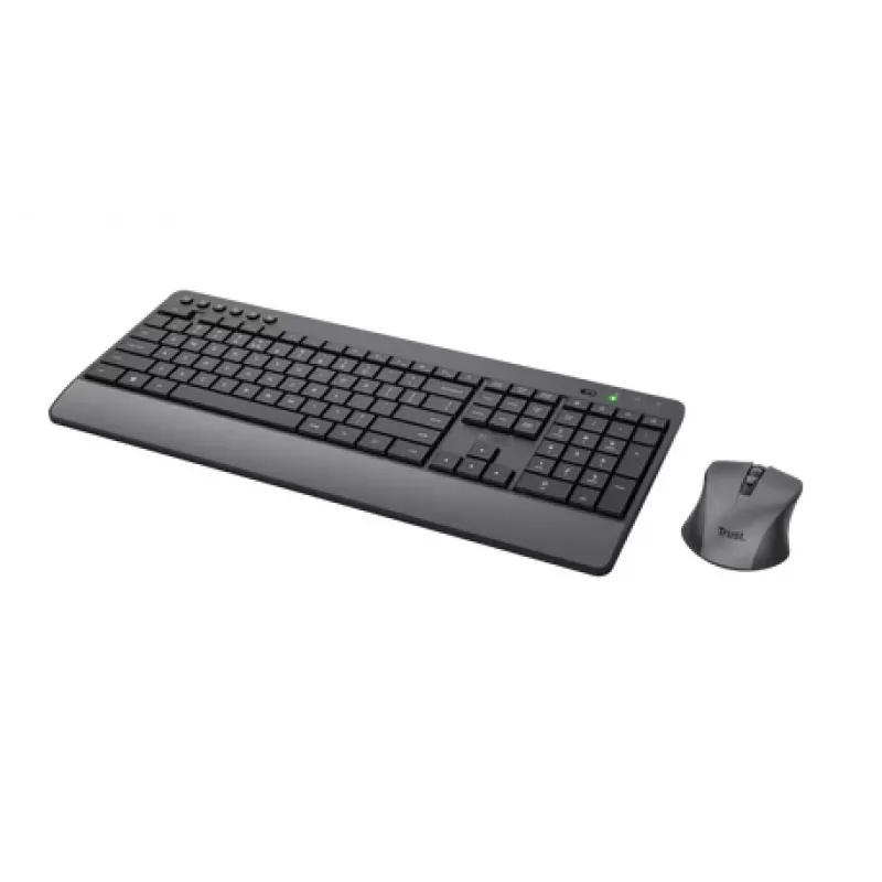 Trust TKM-450 Comfort belaidis klaviatūros ir pelės rinkinys, pilno dydžio (100 %), belaidis, RF Wireless, QWERTY, juoda, pelė įeina