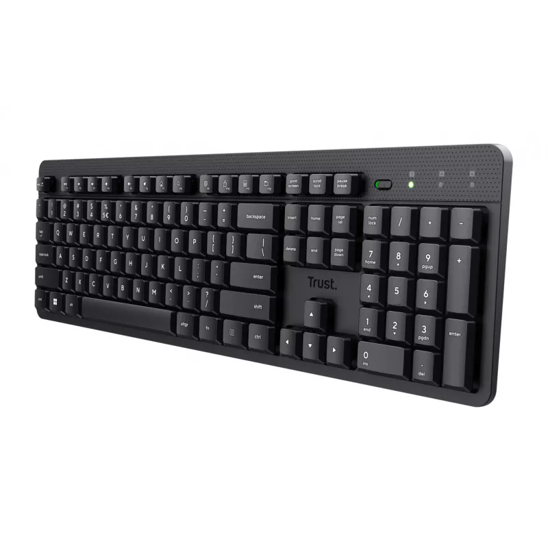 Klaviatūra TRUST Ody II pilno dydžio belaidė RF QWERTY Nordic juoda