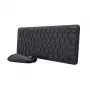 Trust Lyra klaviatūra Pelė į komplektą Biuro RF Wireless + Bluetooth AZERTY Belgų Juoda