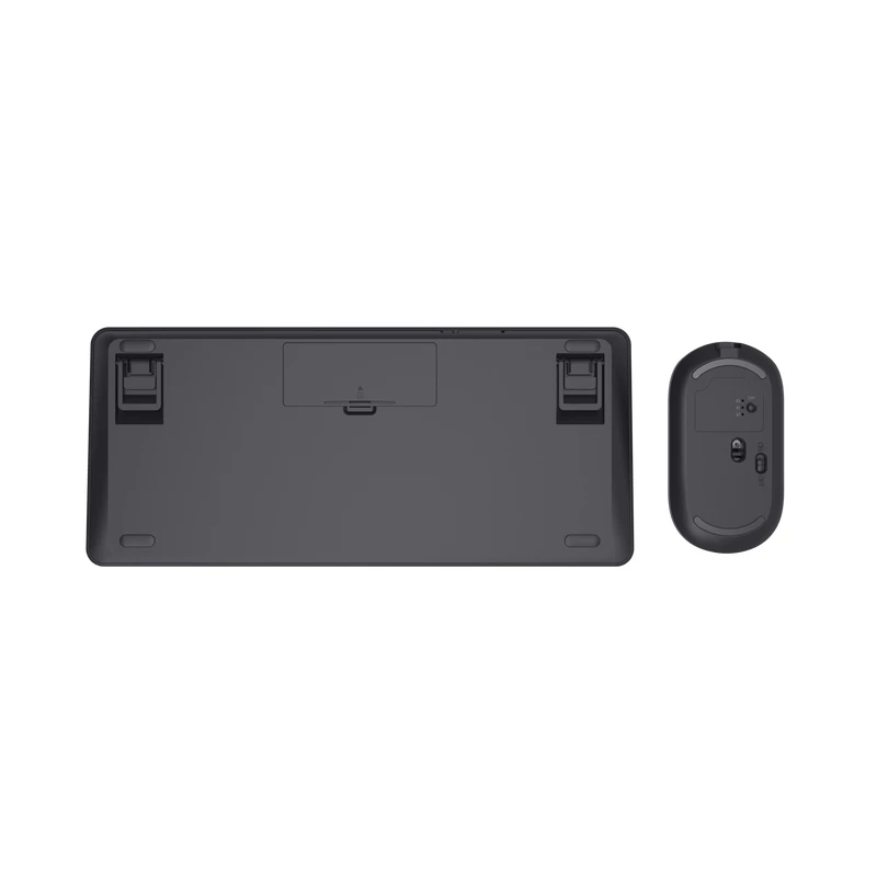 Trust Lyra klaviatūra Pelė į komplektą Biuro RF Wireless + Bluetooth AZERTY Belgų Juoda