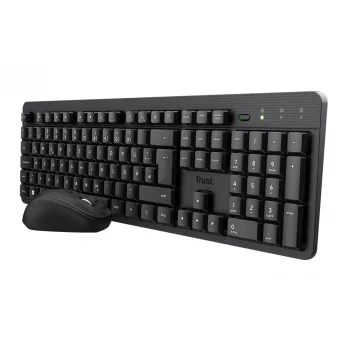 Trust TKM-360 klaviatūra pelė įskaičiuota Biuro RF belaidė QWERTY JAV anglų Juoda