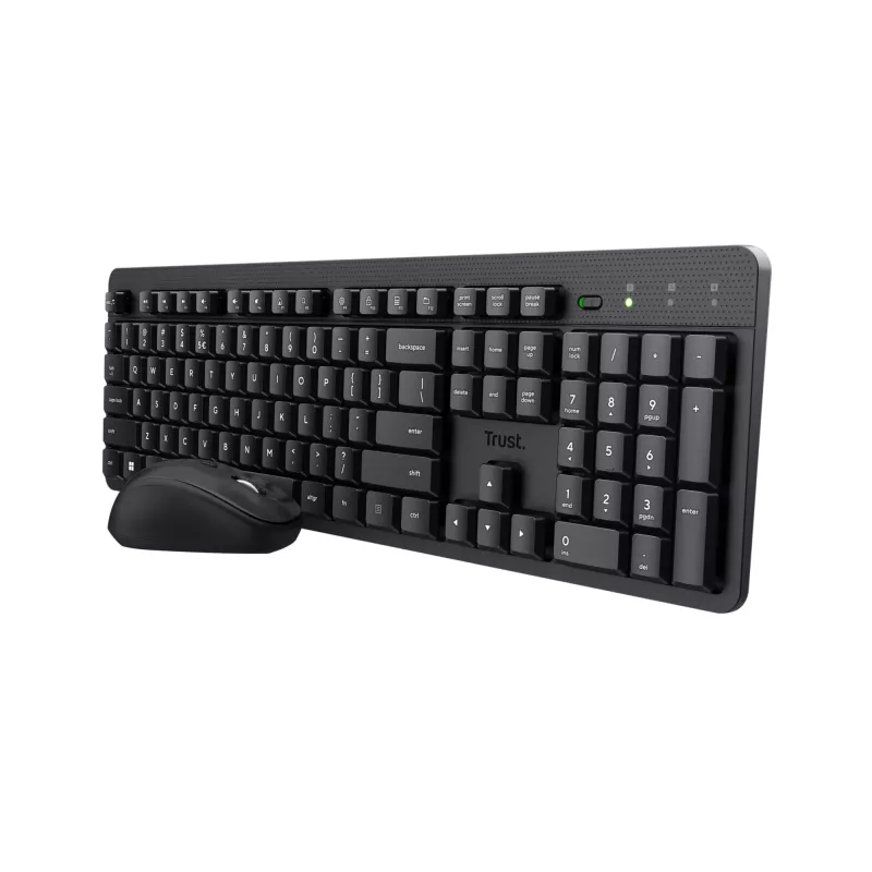 Trust Ody II klaviatūra Pelė komplekte Biuro RF Belaidė AZERTY Belgų Juoda