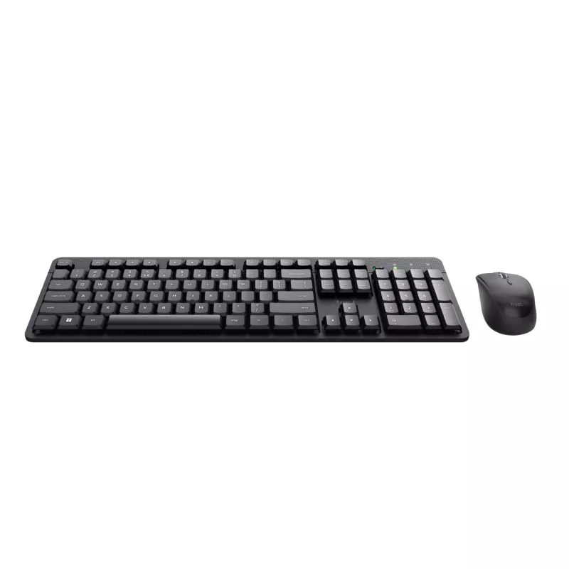 Trust Ody II klaviatūra Pelė komplekte Biuro RF Belaidė AZERTY Belgų Juoda
