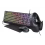 Trust GXT 792 Quadrox klaviatūra su pele Žaidimų USB QWERTY belgiška juoda