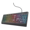 Trust GXT 792 Quadrox klaviatūra su pele Žaidimų USB QWERTY belgiška juoda