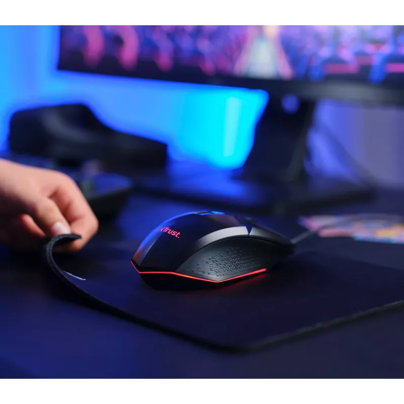 Trust GXT 792 Quadrox klaviatūra su pele Žaidimų USB QWERTY belgiška juoda