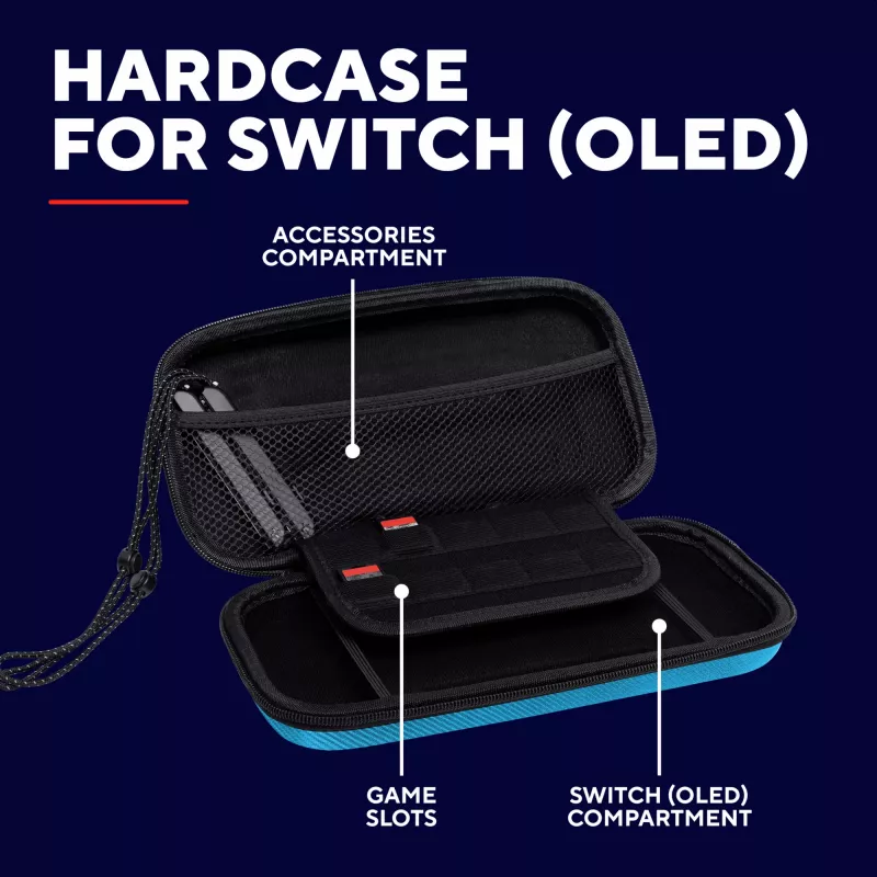 Trust GXT 1248S kietas dėklas Nintendo juoda, mėlyna, raudona