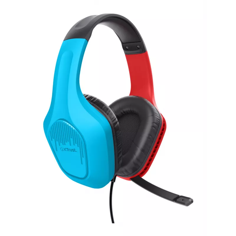 Trust GXT 416S Zirox Headset Wired Head-band Gaming Juoda, Žydra, Red