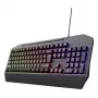 Trust GXT 836 Evocx klaviatūra, skirta žaidimams, USB, AZERTY, belgiška, juoda