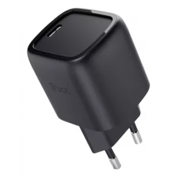 Trust Maxo 30W USB-C GaN įkroviklis vidaus greitasis įkrovimas juodas