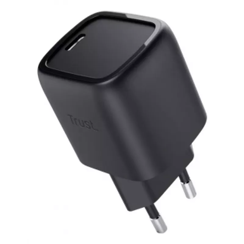 Trust Maxo 30W USB-C GaN įkroviklis vidaus greitasis įkrovimas juodas