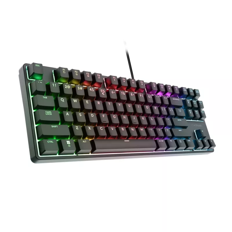 Trust GXT 864 Cada klaviatūra Skirta žaidimams USB QWERTY anglų Juoda