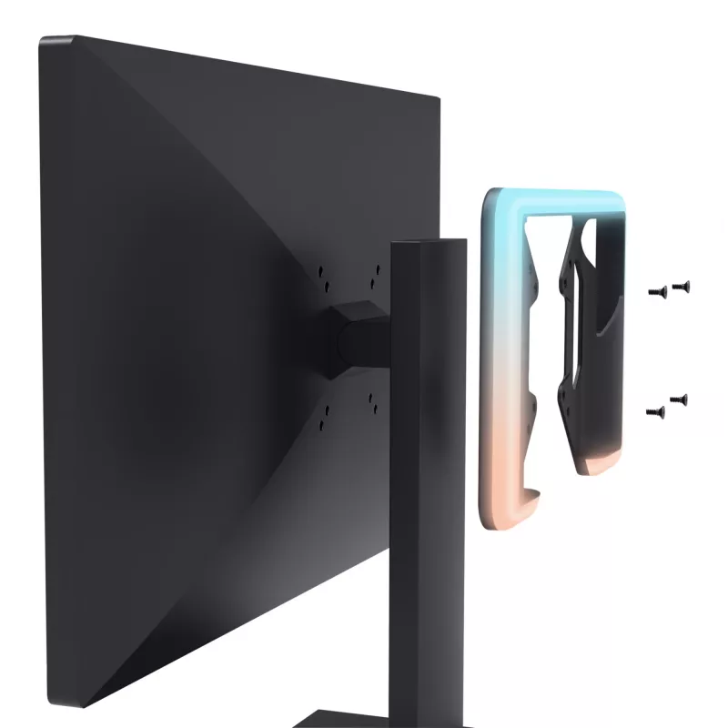 Lengvas monitoriaus priedas TRUST 25980 — universalus ABS monitoriaus šviestuvas, 215 g