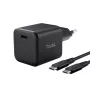 Įkroviklis TRUST Maxo Ultra-small 65W GaN USB-C juodas su 2 m laidu