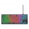 Trust GXT 833 Thado TKL klaviatūra, skirta žaidimams, USB, AZERTY, belgiška, juoda