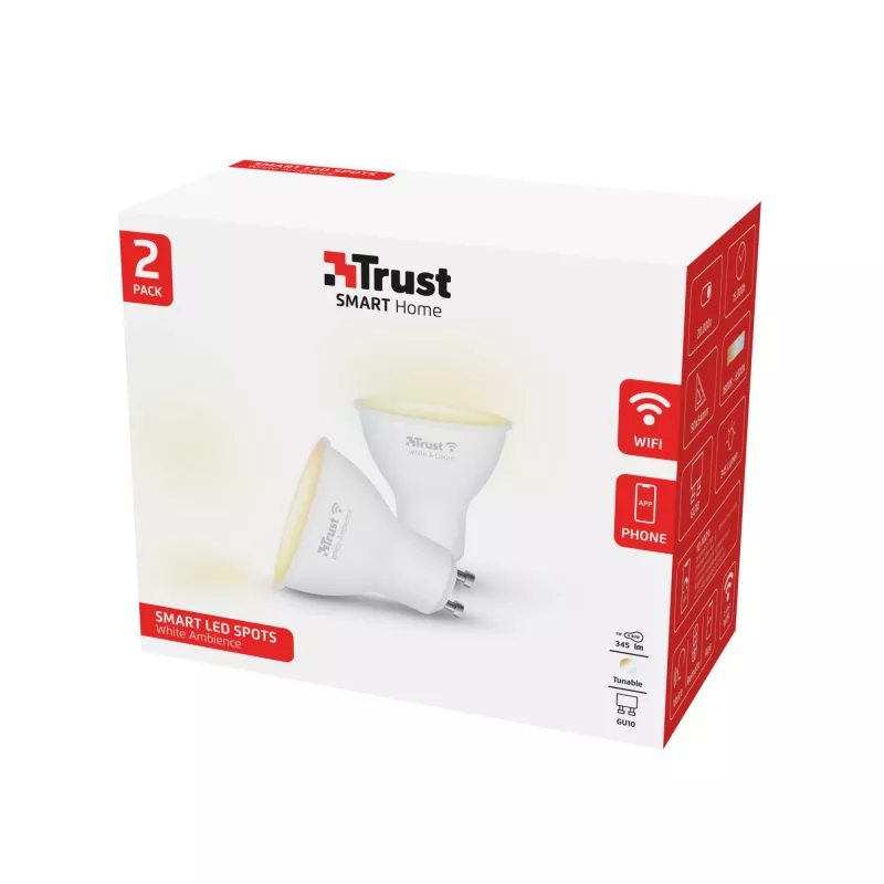 Trust 71296 išmanusis apšvietimas Išmanioji lemputė Wi-Fi