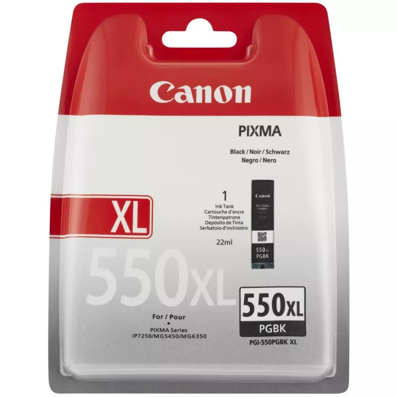“Canon PGI-550XL PGBK” rašalo kasetė 1 vnt. Originali didelio našumo (XL)