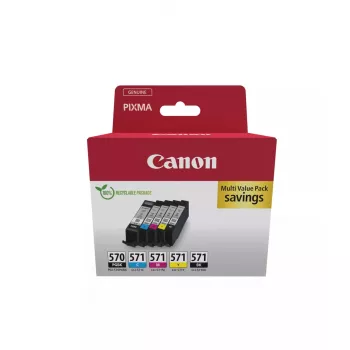 Canon PGI-570/CLI-571 rašalo kasetės, juoda, žalsvai mėlyna, rausvai raudona, geltona