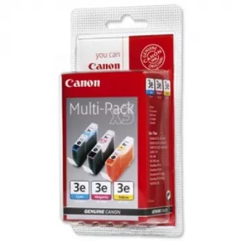 Canon BCI-3e žalsvai mėlyna / purpurinė / geltona rašalo kasetė 3 vnt. Originalios žalsvai mėlyna, purpurinė, geltona
