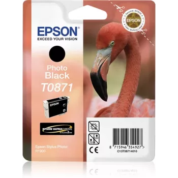Epson Flamingo vienos pakuotės fotodažai juodi T0871 itin blizgūs 2