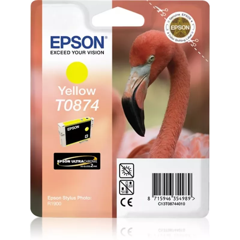 Epson Flamingo Singlepack Geltona T0874 Ultra Gloss High-Gloss 2