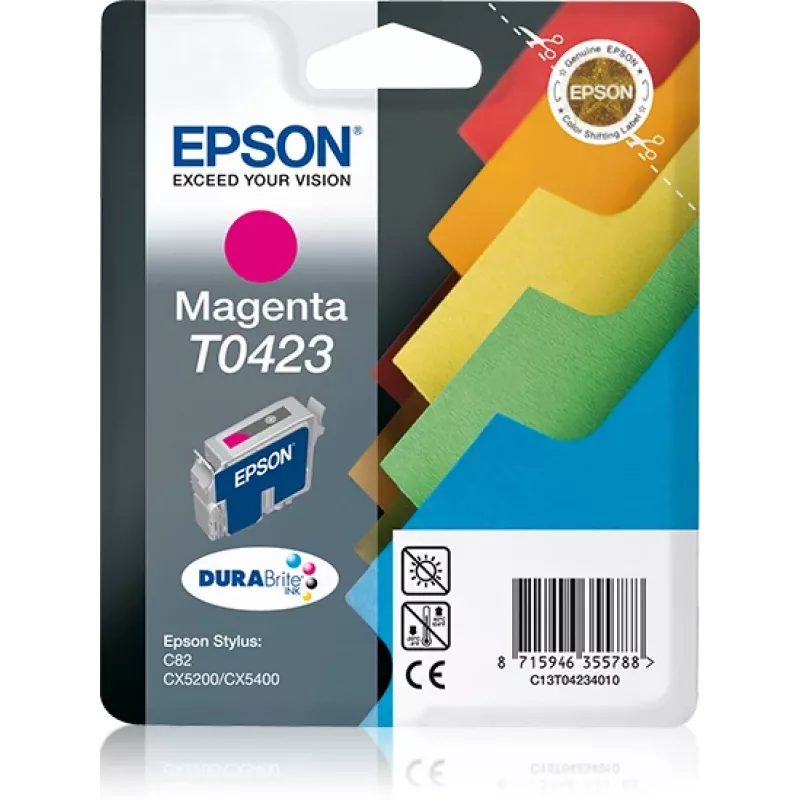 Epson Files Singlepack Magenta T0423, purpurinė, pigmentinis rašalas, 16 ml, 1 vnt.
