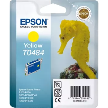 Epson Seahorse Singlepack Geltona T0484, geltona, pigmentinis rašalas, 1 vnt.