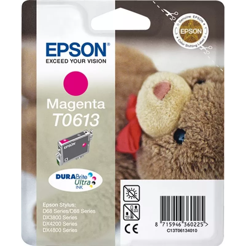 Epson Teddybear Singlepack Magenta T0613 DURABrite Ultra rašalas