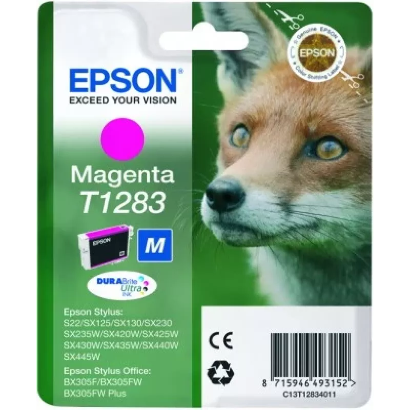 Epson Fox Singlepack Magenta T1283 DURABrite Ultra rašalas