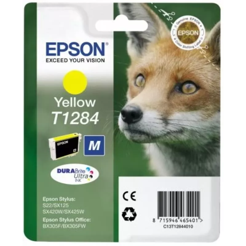 Epson Fox Singlepack Geltona T1284 DURABrite Ultra rašalas