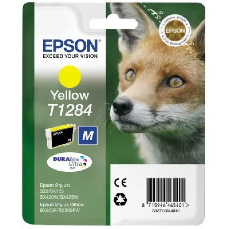 Epson Fox Singlepack Geltona T1284 DURABrite Ultra rašalas