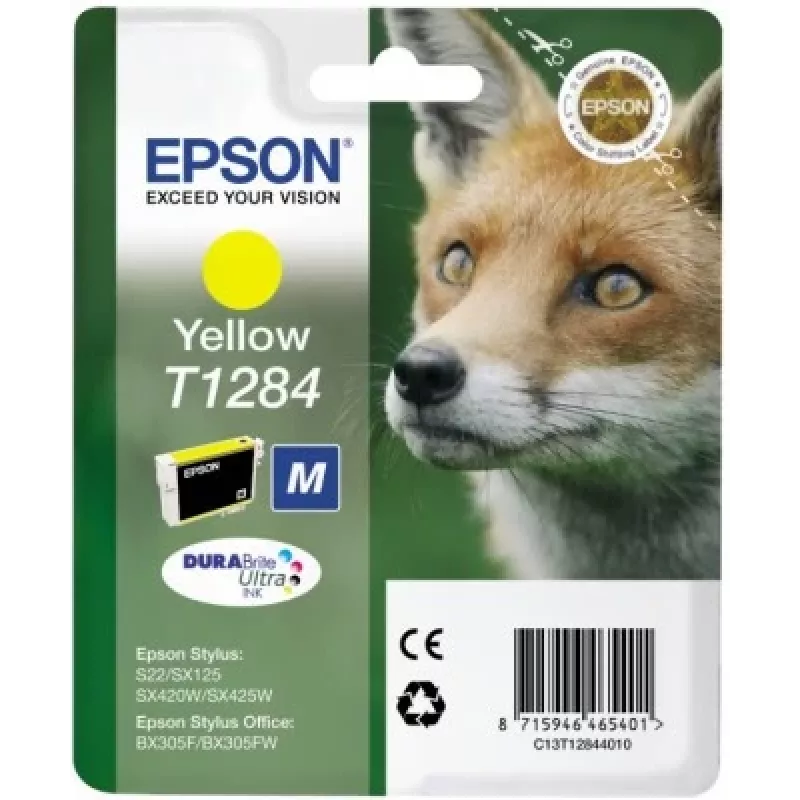 Epson Fox Singlepack Geltona T1284 DURABrite Ultra rašalas