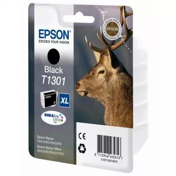 Epson Stag Singlepack Juoda T1301 DURABrite Ultra Rašalas, Juoda, Pigmentinis rašalas, 1 vnt.