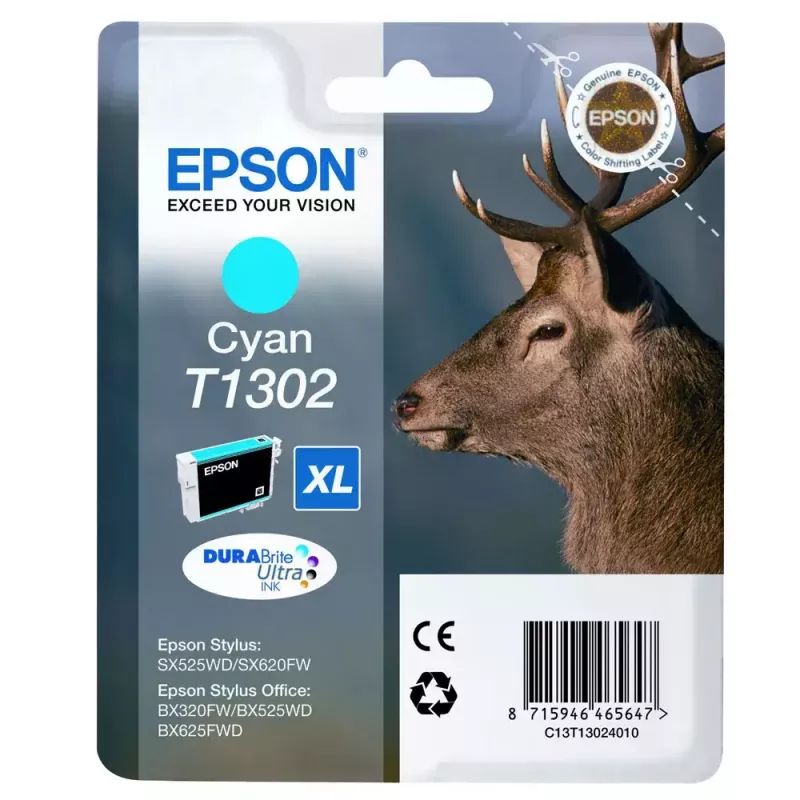 Epson Stag Singlepack Žydra T1302 DURABrite Ultra rašalas