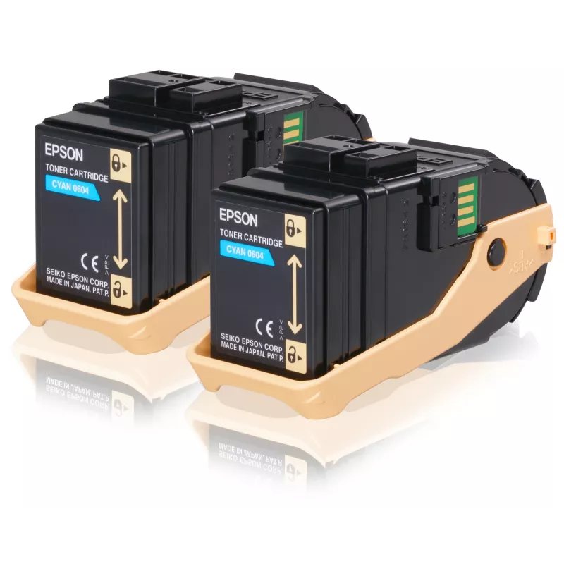 Epson dvigubas dažiklio kasetės paketas, žydra, 7.5kx2, 7500 puslapių, žydra, 1 vnt.