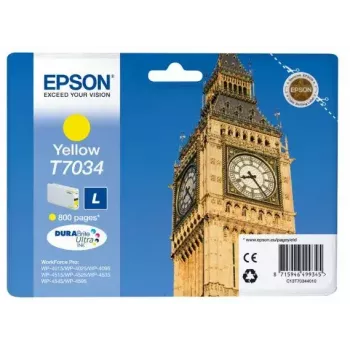 Rašalo kasetė EPSON C13T70344010 Geltona 0,8k