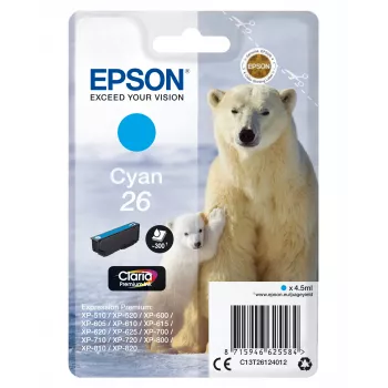 Epson Polar bear Singlepack Žydra 26 Claria Premium Ink