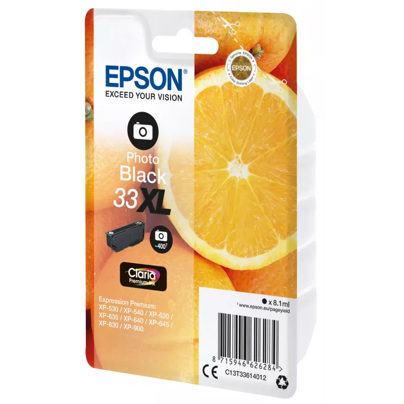 Epson Oranžinės Singlepack Photo Juoda 33XL Claria Premium Ink