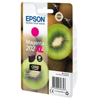 Epson Kiwi Singlepack Magenta 202XL Claria Premium rašalas, didelio našumo (XL), Magenta, pigmentinis rašalas, 8,5 ml, 1 vnt., 650 puslapių